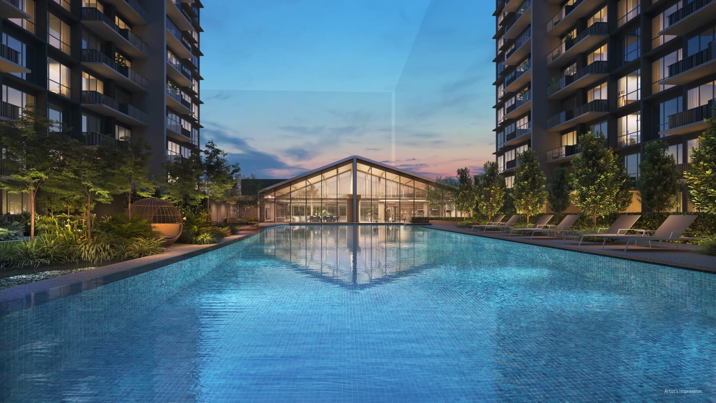 Swimming pool and lifestyle facilities at Lucerne Grand Singapore